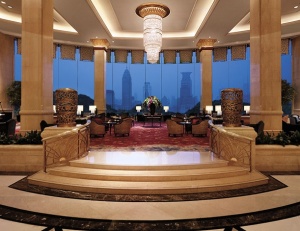 The Pudong Shangri-La in Shanghai offers stunning views of the waterfront